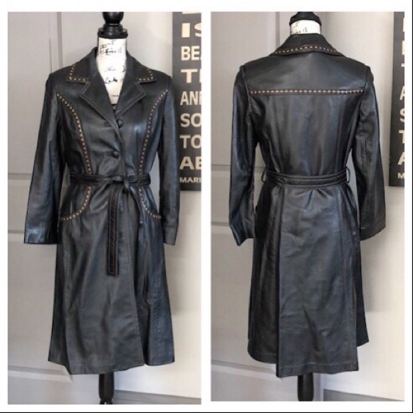 24K by dan di modes Jackets & Blazers - 💕Vintage 24K Black Dan di Modes leather Coat💕